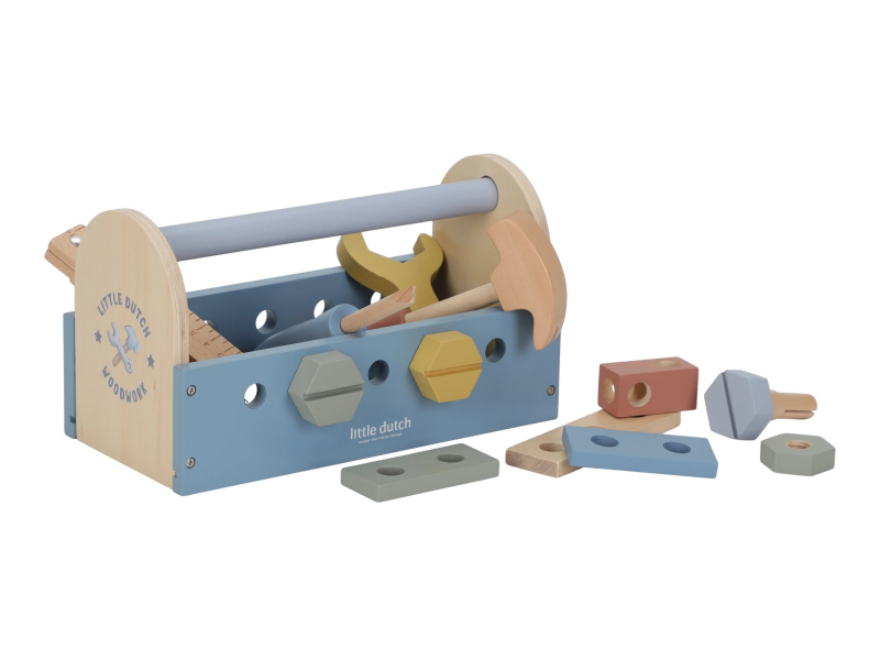 Little Dutch Box s nářadím dřevěný Blue