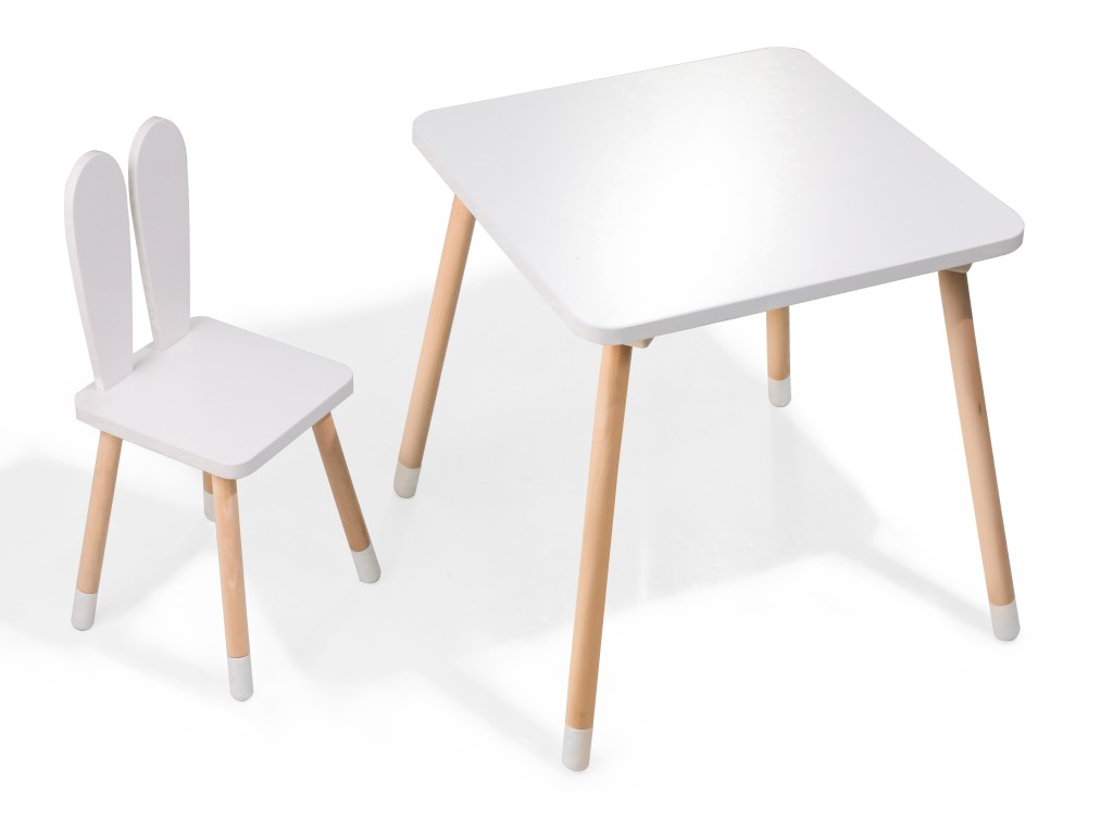 ELIS DESIGN Dětský rostoucí set – stolek a židlička s oušky