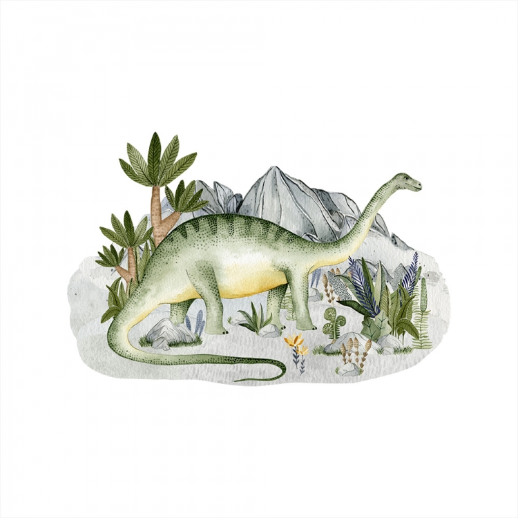 Yokodesign Velká samolepka se scénou – Brontosaurus XXL – BAZAR
