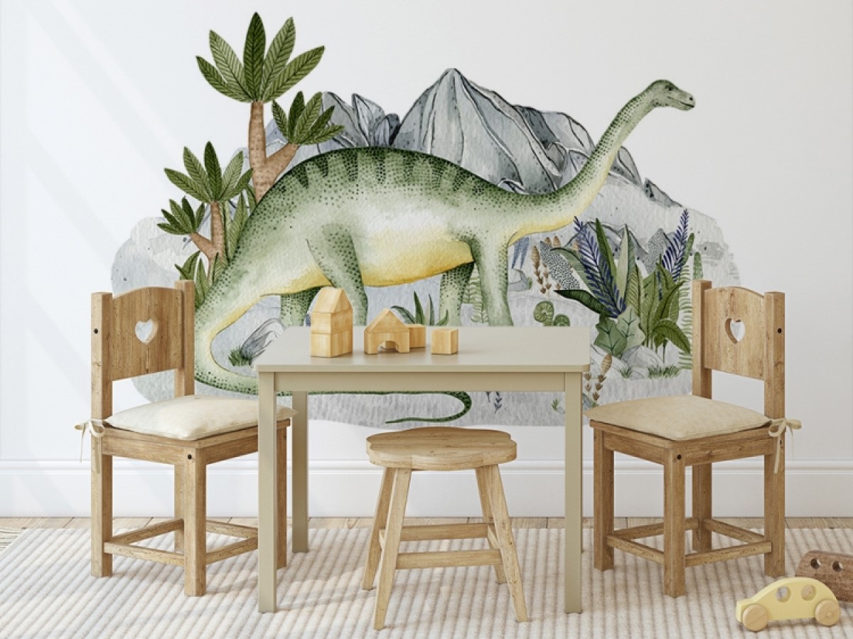 Yokodesign Velká samolepka se scénou - Brontosaurus XXL - BAZAR