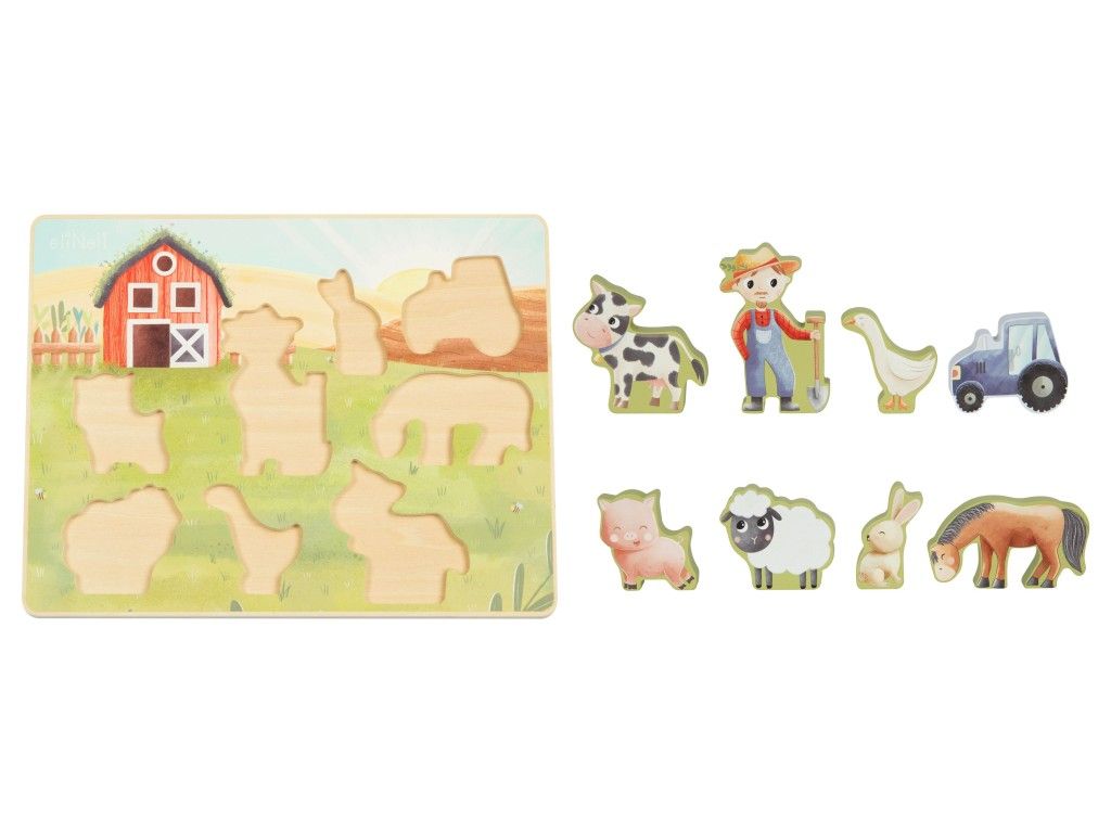 eliNeli Dřevěné vkládací puzzle farma (obrázek 6)