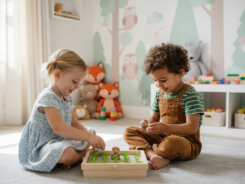 eliNeli Dřevěná vkládačka Ředkvičky