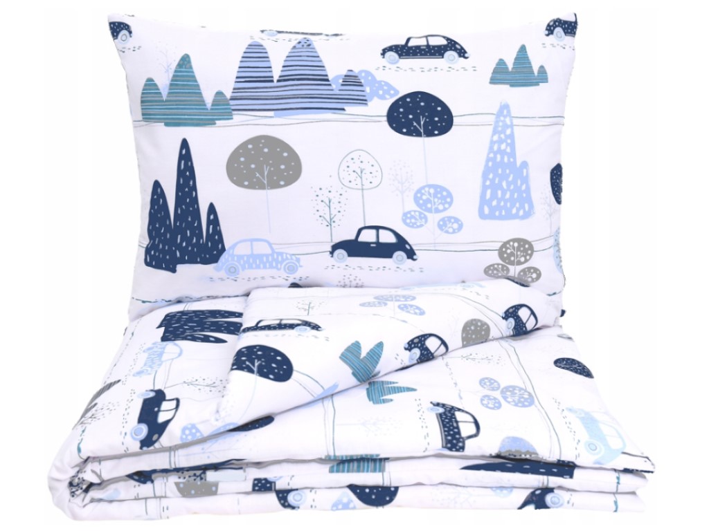 eliNeli Dětské povlečení Auta a hory 100 x 135 cm - BAZAR