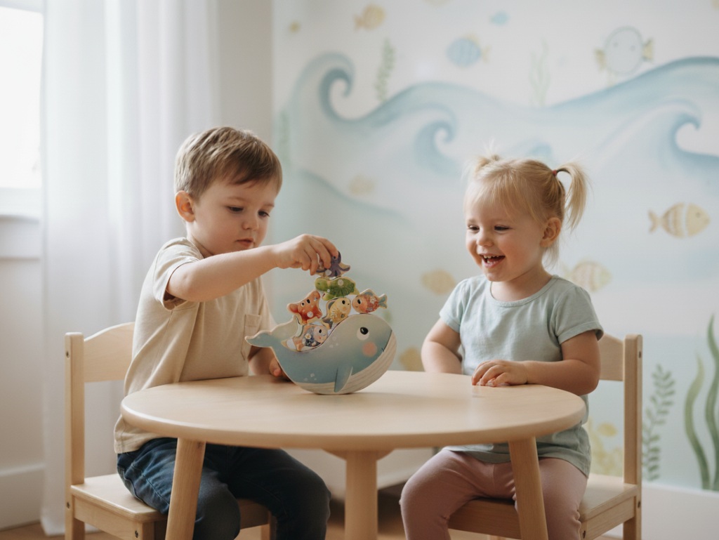 eliNeli Balanční hra Rybičky 4v1