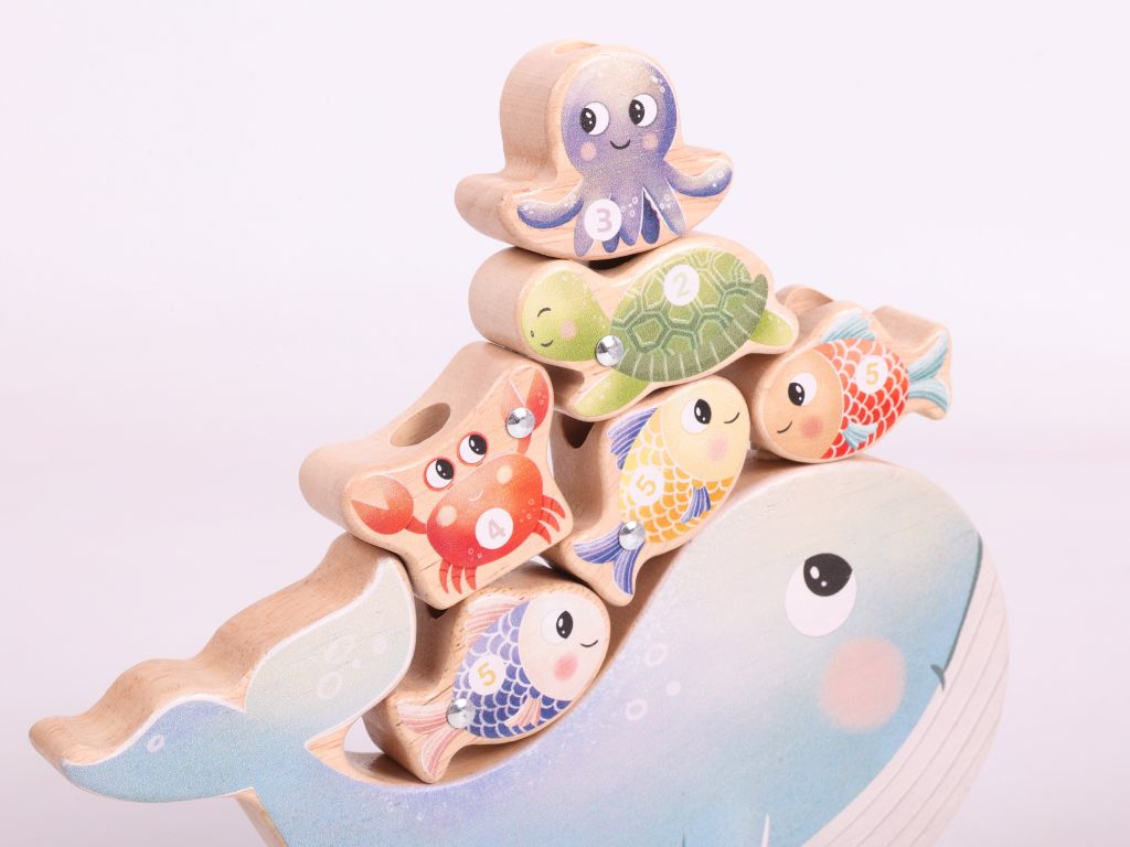 eliNeli Balanční hra Rybičky 4v1