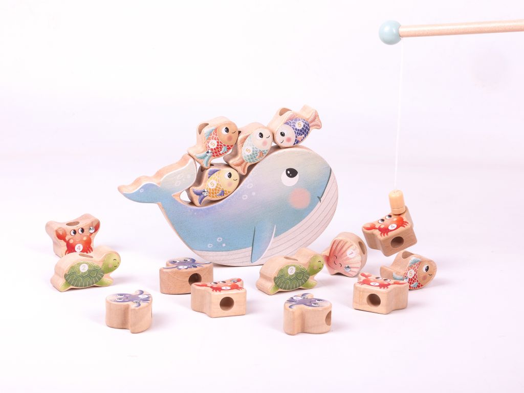 eliNeli Balanční hra Rybičky 4v1