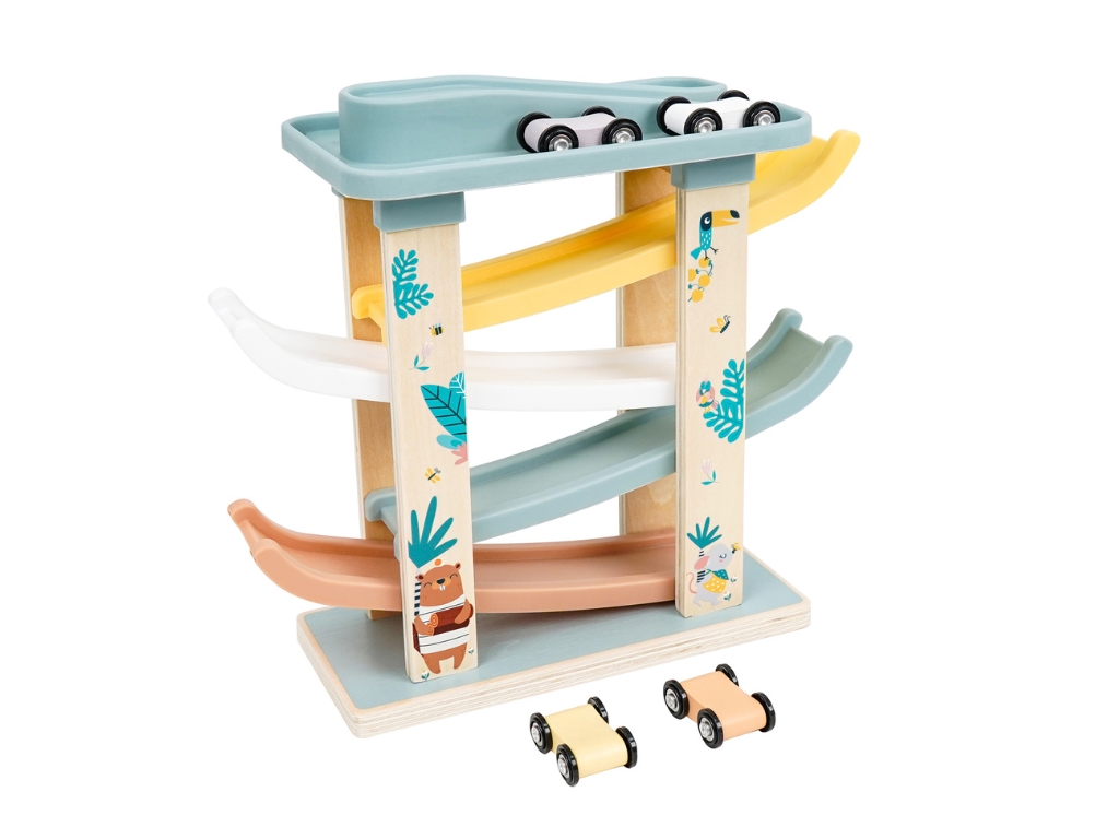 Dřevěná hračka Dřevěná dráha s autíčky