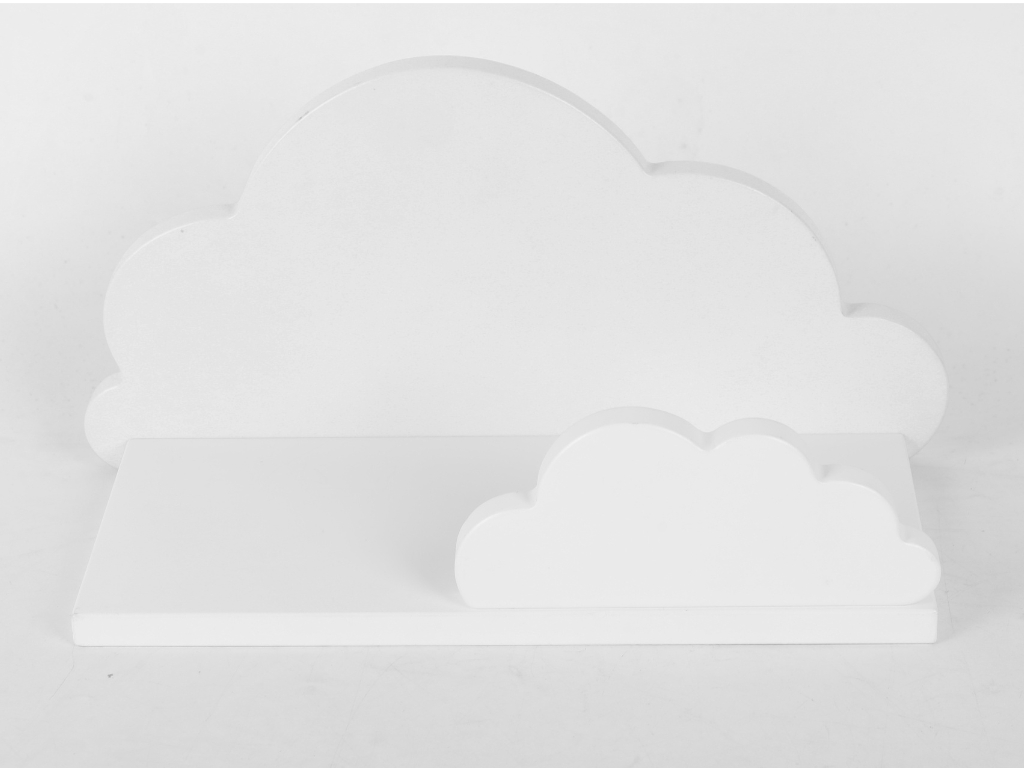 eliNeli Dětská polička mráček - bílá (obrázek 3)