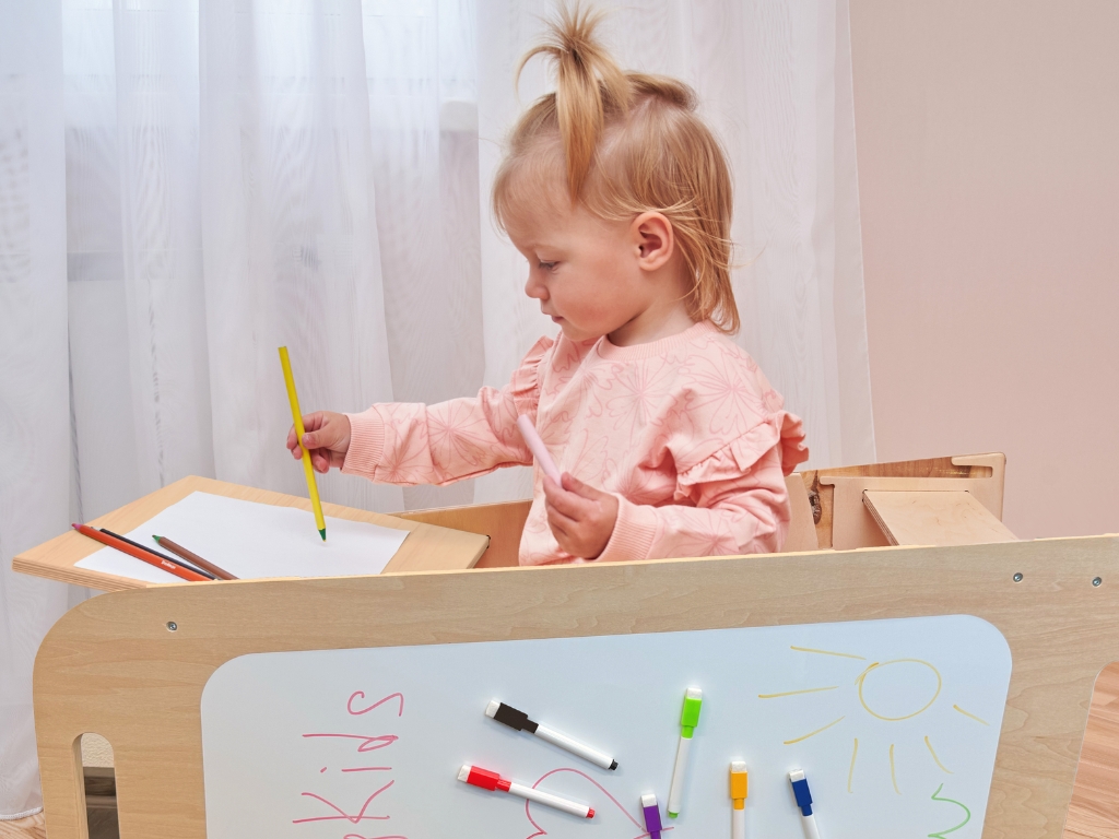 BusyKids Učicí věž Play 5v1 – 89 cm Mint