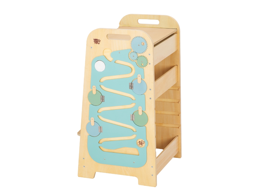 BusyKids Učicí věž Play 5v1 – 89 cm Mint