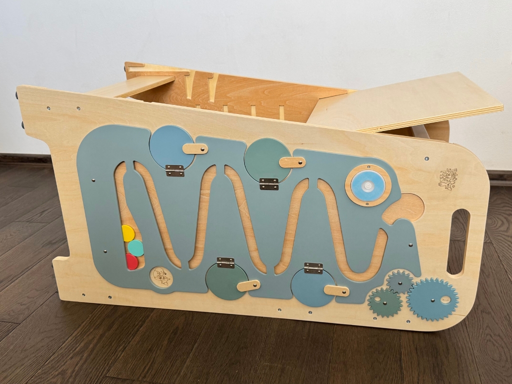 BusyKids Učicí věž Play 5v1 – 89 cm Mint