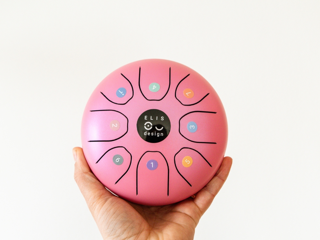 ELIS DESIGN Kovový bubínek Drumboo malý - růžový (obrázek 3)