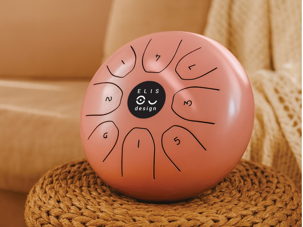 ELIS DESIGN Kovový bubínek Drumboo malý - růžový (obrázek 5)