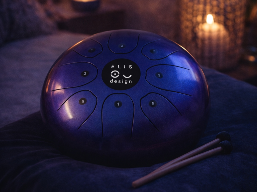 ELIS DESIGN Kovový bubínek Drumboo velký - modrý (obrázek 7)