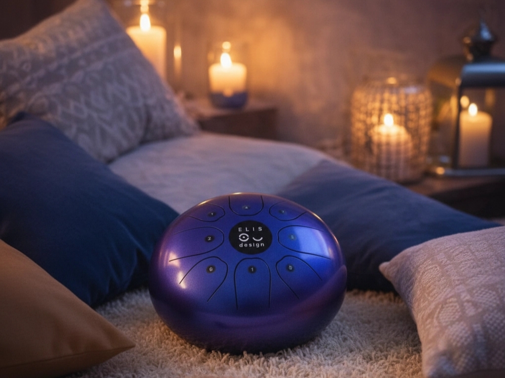 ELIS DESIGN Kovový bubínek Drumboo velký - modrý (obrázek 8)