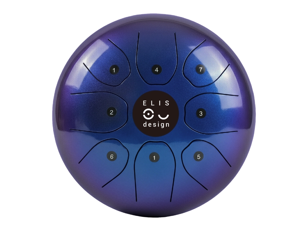 ELIS DESIGN Kovový bubínek Drumboo velký - modrý