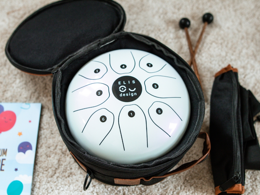 ELIS DESIGN Kovový bubínek Drumboo velký - bílý, perleťový (obrázek 4)