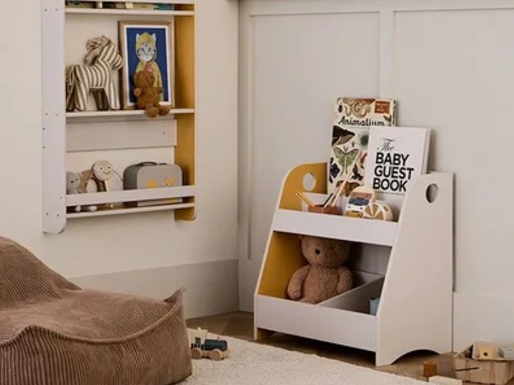 Kid's Concept Dětská knihovna a regál - šedá/hořčice - BAZAR (obrázek 6)