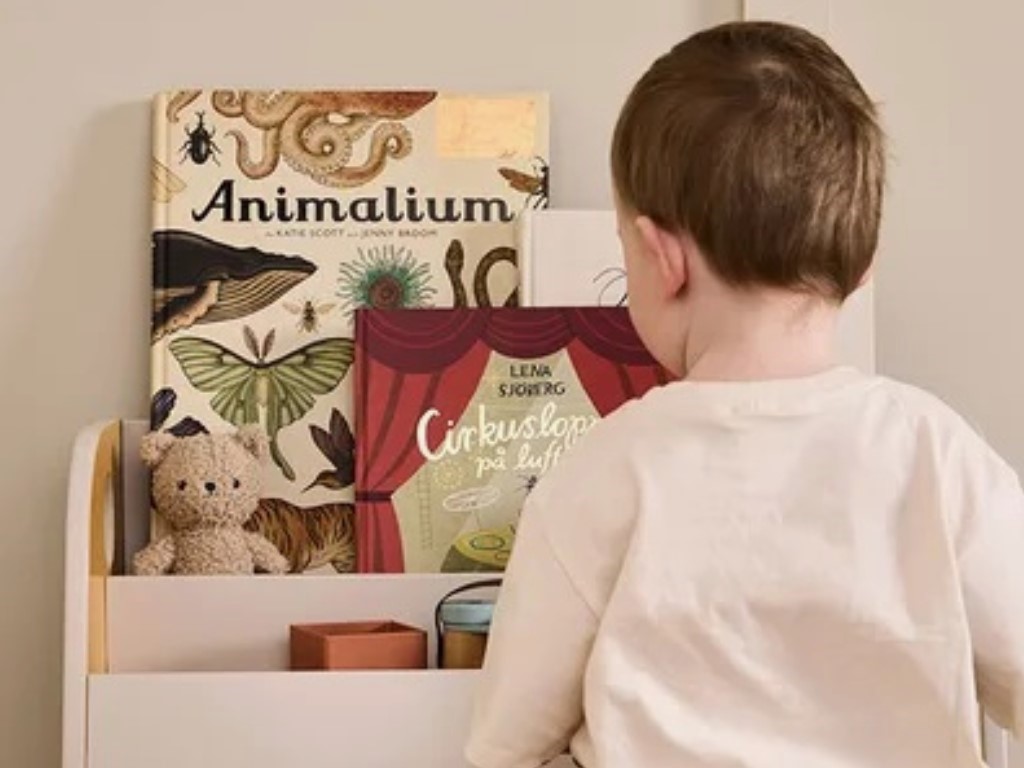 Kid's Concept Dětská knihovna a regál - šedá/hořčice - BAZAR (obrázek 7)