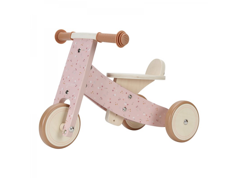 Little Dutch Odrážedlo tříkolka dřevěná - Pink
