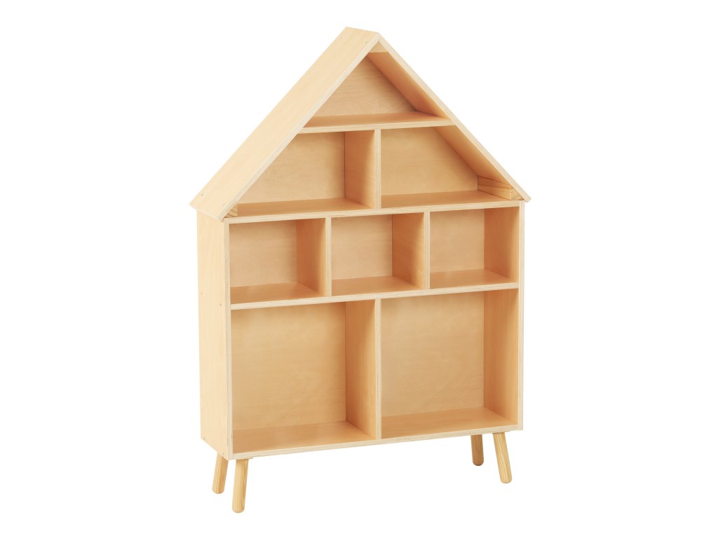 eliNeli Montessori dětská knihovna (regál) - domečekJ - BAZAR