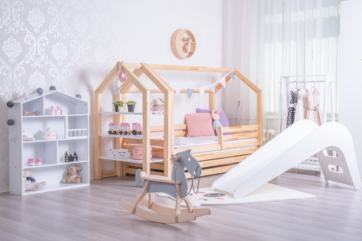 ELIS DESIGN Domečková postel s šuplíkem premium 90 x 200 cm, s nožičkami a s šuplíkem, žádná zábrana - BAZAR (obrázek 3)