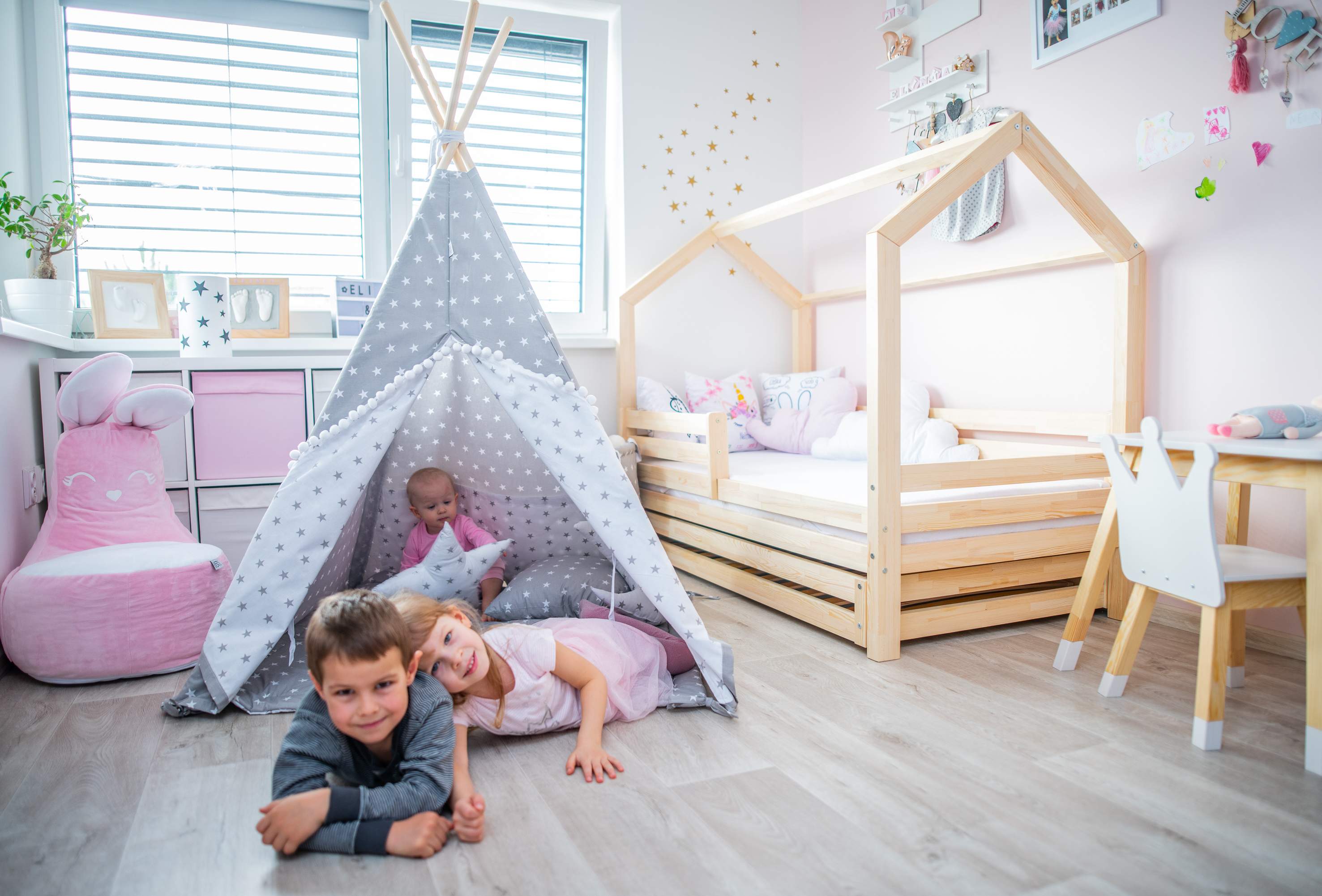 ELIS DESIGN Domečková postel s šuplíkem premium 90 x 200 cm, s nožičkami a s šuplíkem, žádná zábrana - BAZAR (obrázek 7)