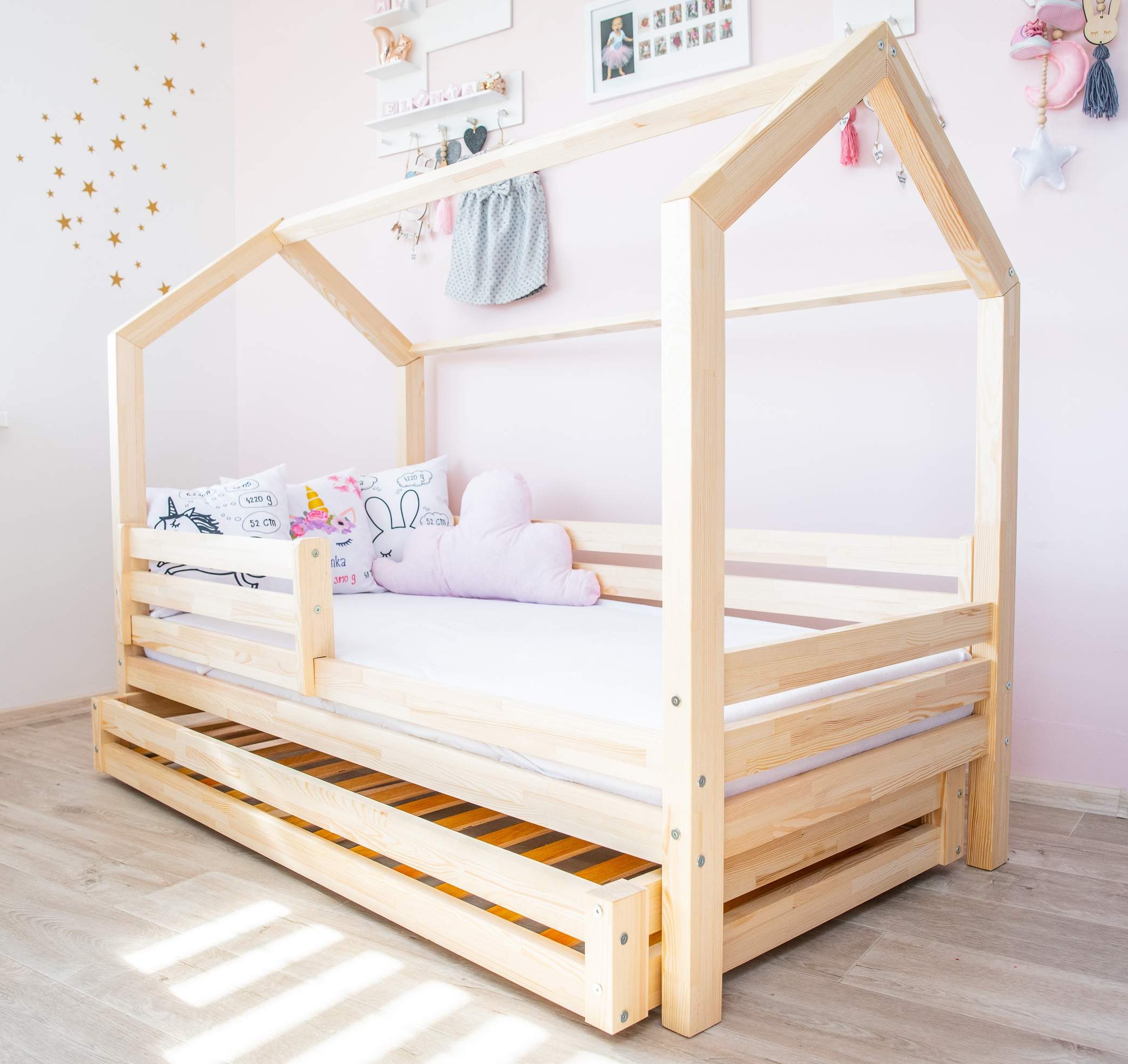 ELIS DESIGN Domečková postel s šuplíkem premium 90 x 200 cm, s nožičkami a s šuplíkem, žádná zábrana - BAZAR (obrázek 8)