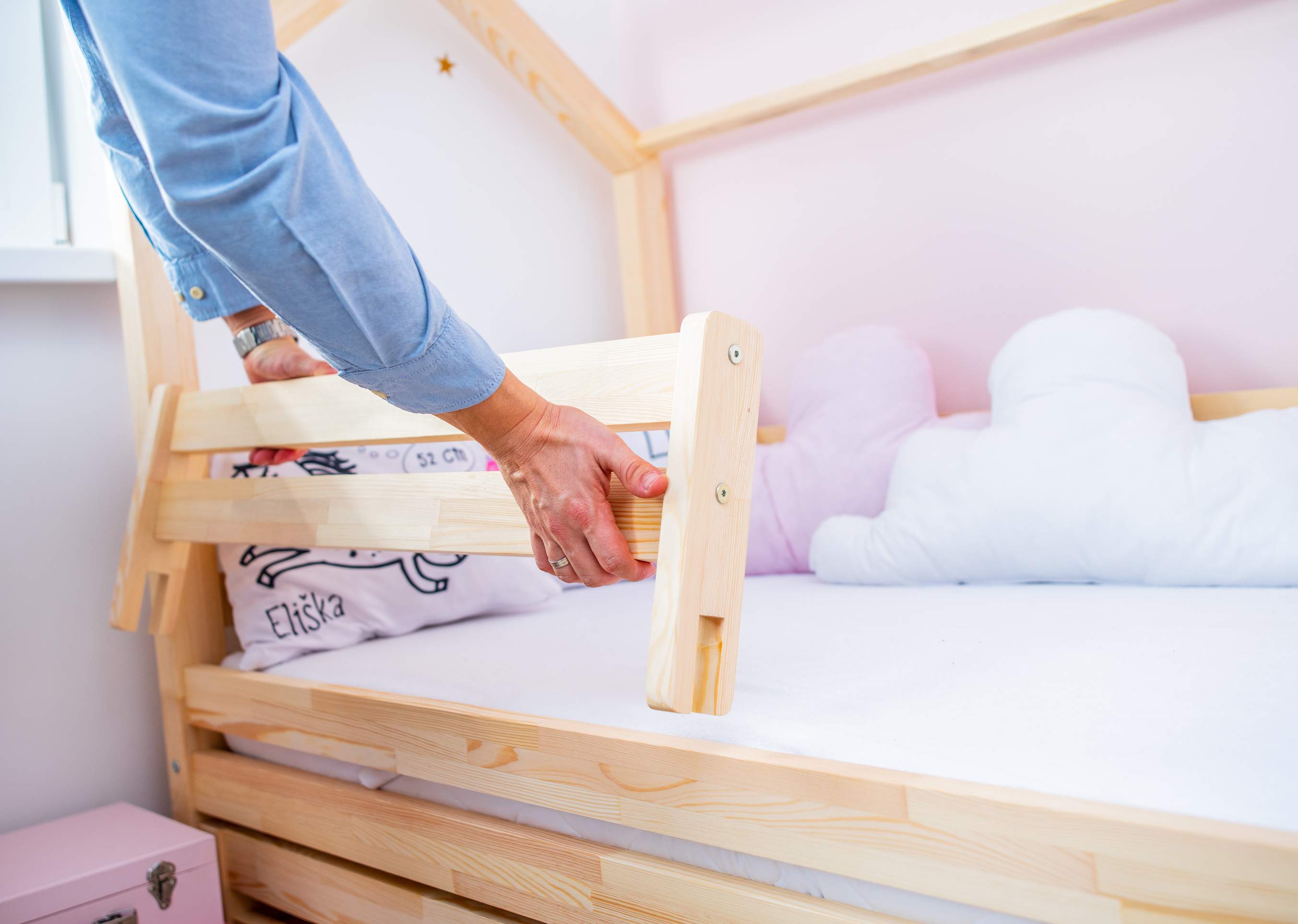 ELIS DESIGN Domečková postel s šuplíkem premium 90 x 200 cm, s nožičkami a s šuplíkem, žádná zábrana - BAZAR (obrázek 10)