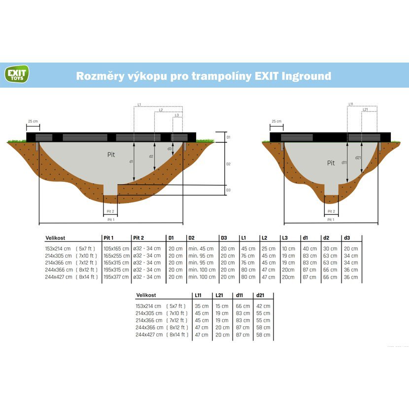 EXIT Toys Přízemní trampolína - 214 x 305 cm (obrázek 3)