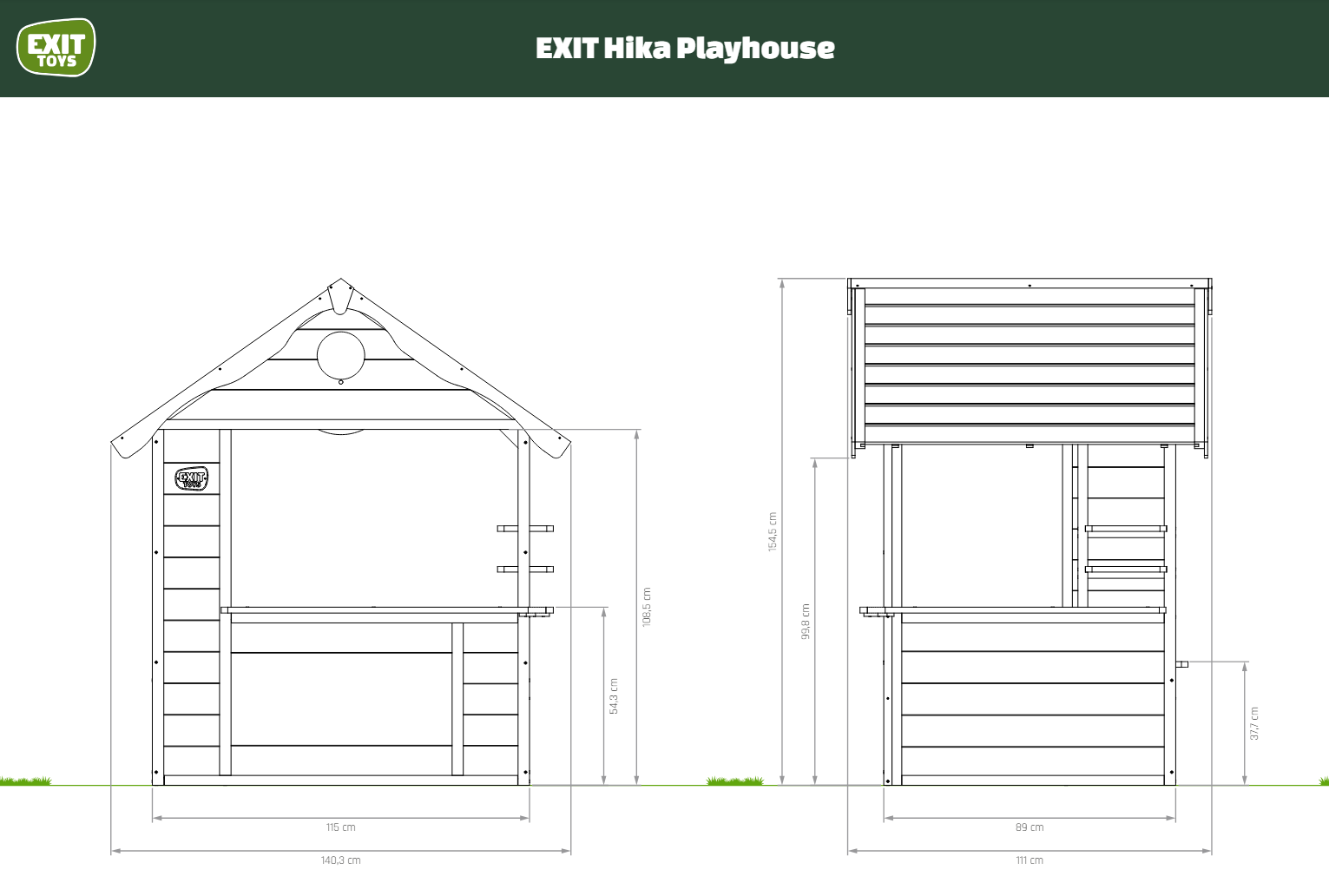 EXIT Toys Dětský cedrový zahradní domeček - Hika (obrázek 5)