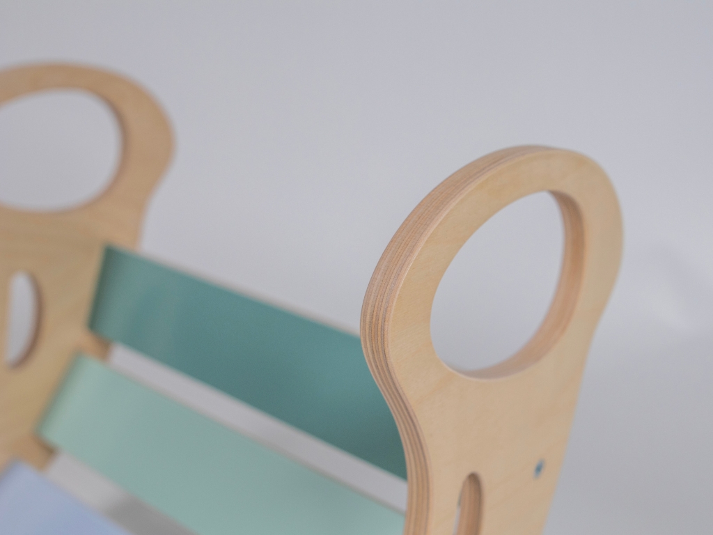 eliNeli Dřevěná montessori houpačka PRO 5v1 pastel - BAZAR (obrázek 6)