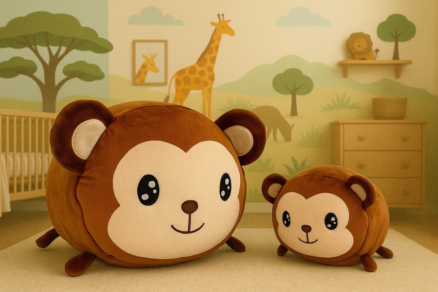 Magic Baby Maminka s mláďátkem Opice - set plyšových hraček 20 a 40 cm (obrázek 5)