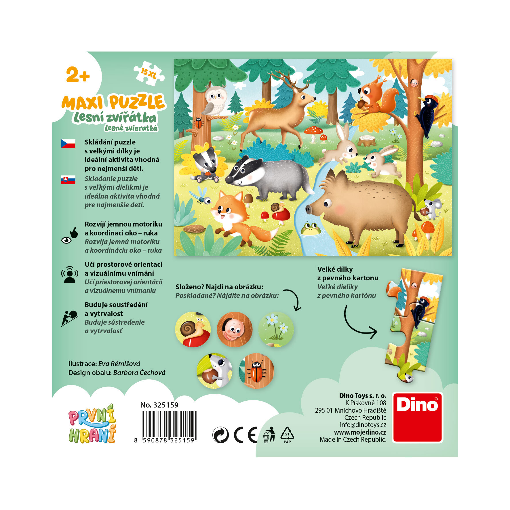 Dino První hraní: Lesní zvířátka 15 maxi Puzzle (obrázek 4)