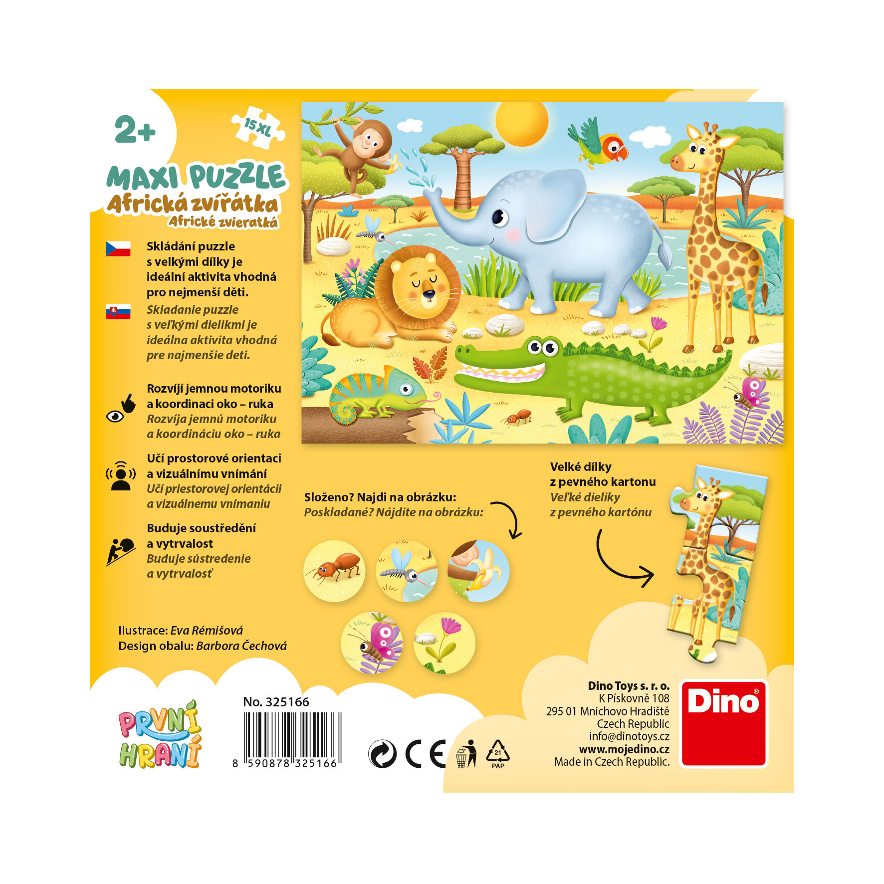 Dino První hraní: Africká zvířátka 15 maxi Puzzle (obrázek 4)