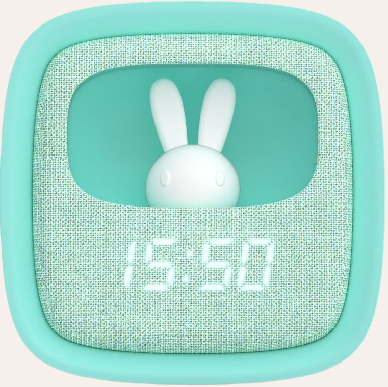 MOB Budík a noční světlo Billy Clock And Light - tyrkysový