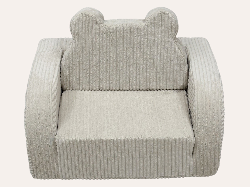 ELIS DESIGN Dětské rozkládací křeslo Medvídek - béžová