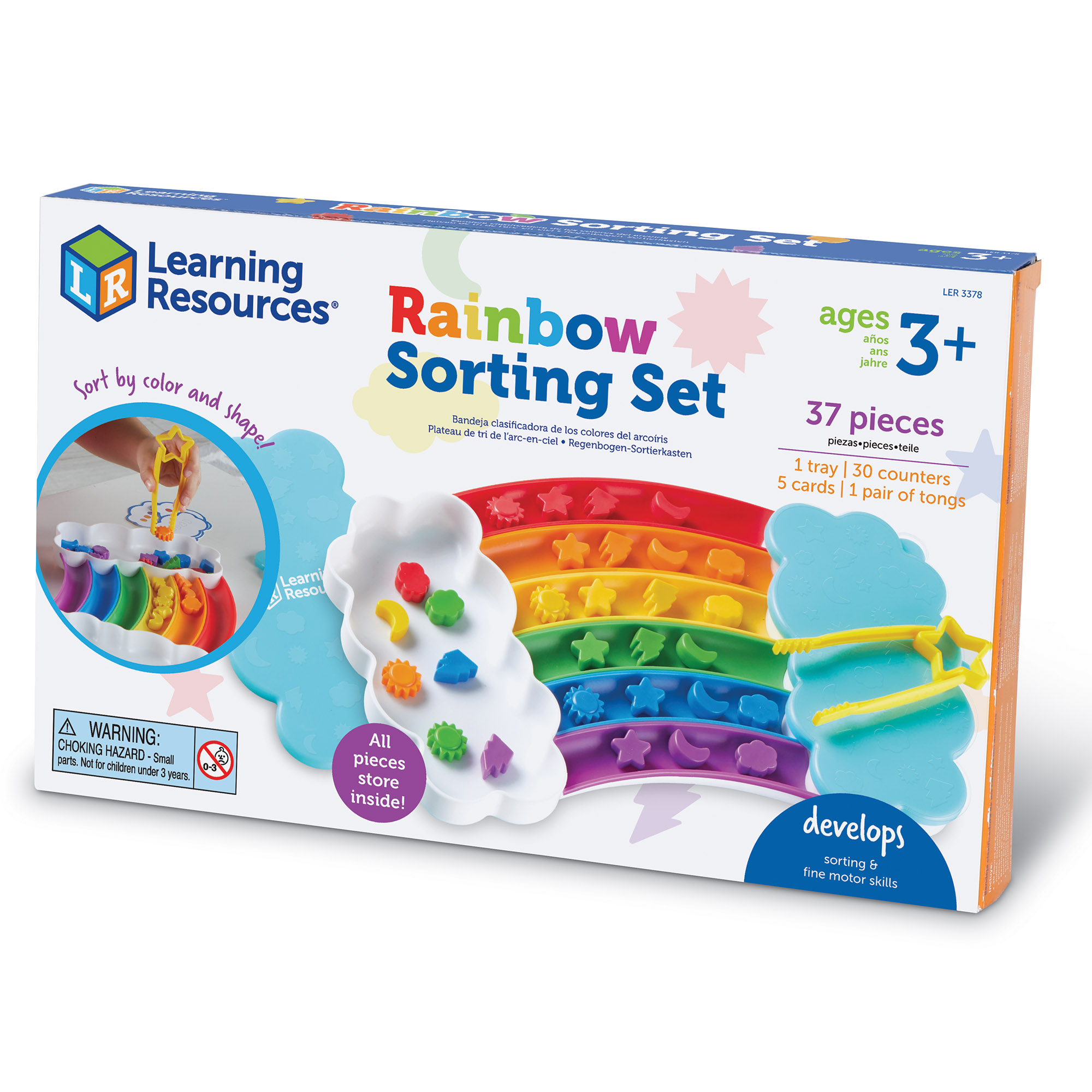 Learning Resources Sada na třídění Rainbow - 37dílná sada