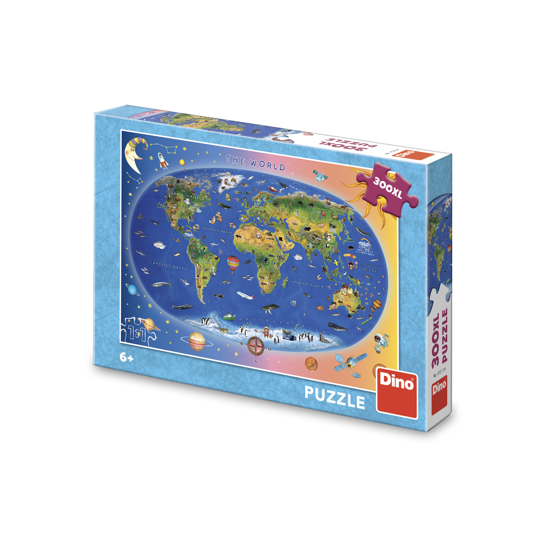 Dino Puzzle Dětská mapa 300 xl dílků