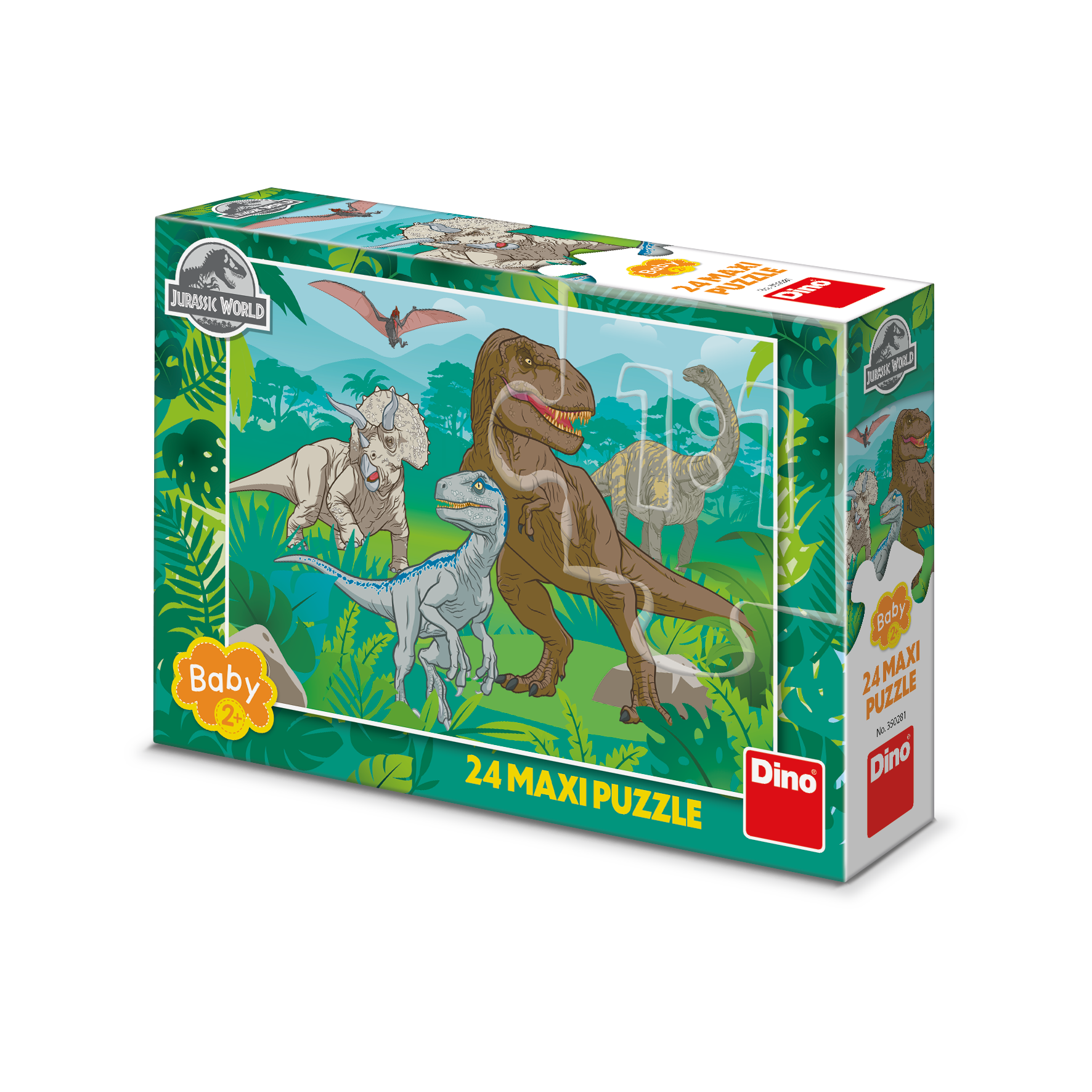 Dino Puzzle Jurský Svět 24 dílků maxi