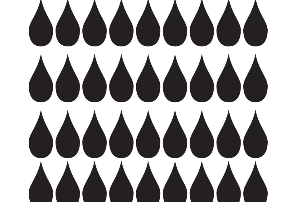 Pastelowe Love Samolepky kapky – velké barva: černá