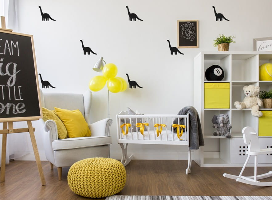 Pastelowe Love Samolepky – dinosauři barva: černá