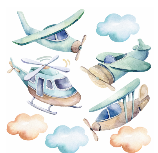 DEKORACJAN Samolepky klučičí svět – letadla