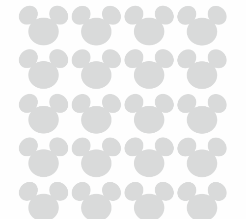 DEKORACJAN Samolepky – Mickey barevna varianta: šedá