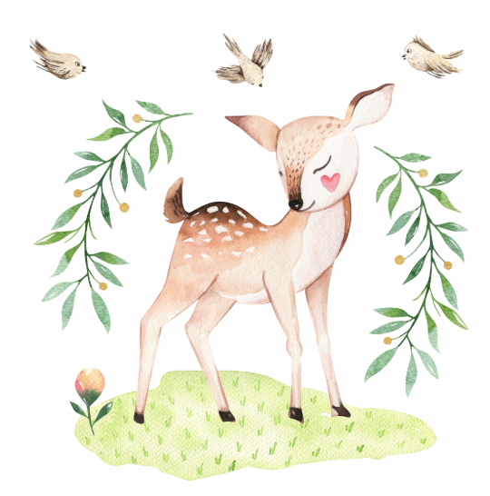 DEKORACJAN Nálepka na zeď – lesní království – koloušek