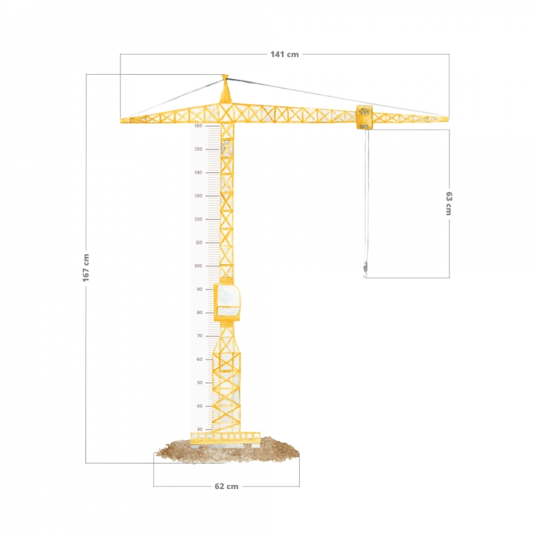Samolepka na zeď – metr Jeřáb