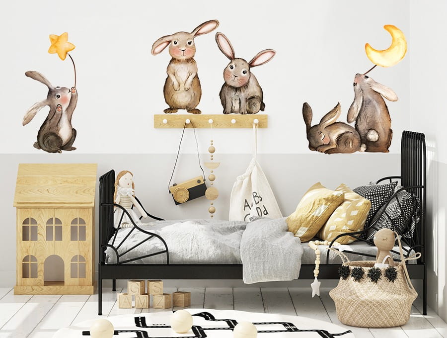 ELIS DESIGN rodinka zajíčků nálepky