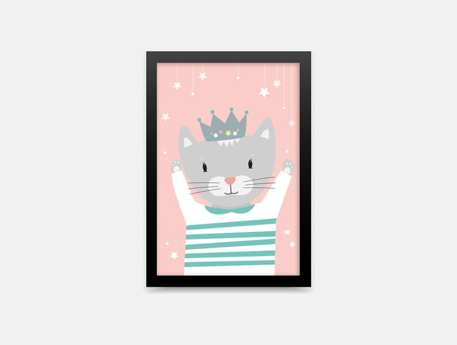 ELIS DESIGN koťátko na plakátě rozměr: 50 x 70 cm