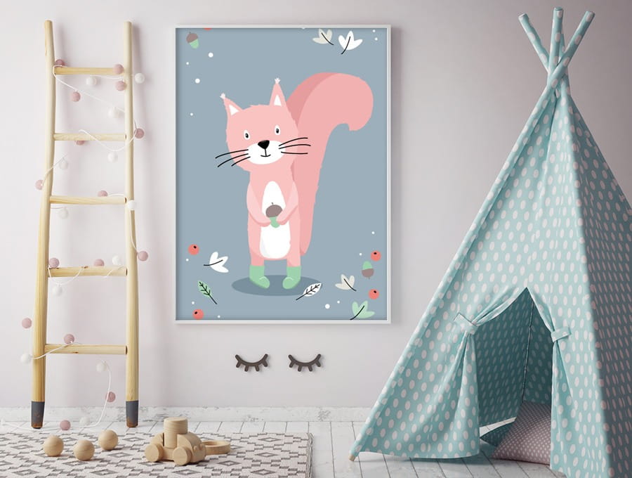 ELIS DESIGN veverka plakát rozměr: 20 x 30 cm