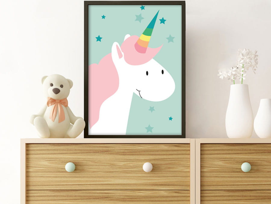 Pastelowe Love Plakát – Jednorožec rozměr: 20 x 30 cm